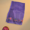 Russian Satin Crepe Saree – Lavender with Subtle Embroidered Motifs