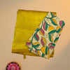 Mangalgiri Silk Cotton Saree with Kalamkari Printed Blouse – Mustard Yellow Elegance