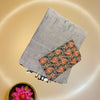 Handloom Kadhi Cotton Saree with Kalamkari Blouse – Grey Edition