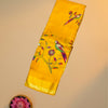 Premium Silk Kota Saree – Yellow with Parrot & Floral Weave