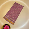 Bagru Handblock Print Soft Cotton Saree – Mauve