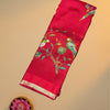 Premium Silk Kota Saree – Pink with Parrot & Floral Weave