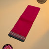 Handloom Narayanpet Cotton Saree with Running Blouse – Deep Rani Pink