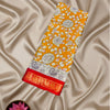 Printed Soft Binny Silk Saree with Floral Design & Red Zari Border