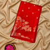 Raw Mango Silk Saree – Brick Red