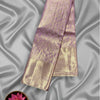 Kanjeevaram Monotone Brocade Silk Saree in Soft Lavender Gold