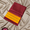 Narayanpet Soft Silk Saree – Maroon with Vibrant Mustard Border