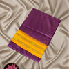 Narayanpet Soft Silk Saree – Purple with Vibrant Mustard Border