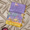 Silk Kota Saree – Lavender with Nature Scene Digital Print
