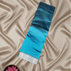 Pure Mangalgiri Checkered Silk Cotton Saree – Aqua Blue with Silver Zari Border