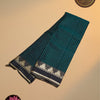 Narayanpet Mercerised Cotton Saree with Running Blouse – Teal Green
