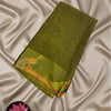 Pure Crepe Silk Saree – Olive Green