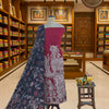Authentic Kalahasthi Kalamkari Printed Cotton Unstitched Salwar Material – Wine Red & Charcoal Grey (2 Pc Set)