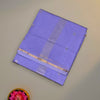 Lavender Maheshwari Pure Silk Cotton Saree with Silver Zari Border