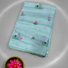 Powder Blue Soft Kota Saree with Floral and Bird Embroidery