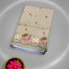 Beige Pichwai Embroidered Kota Cotton Saree with Cow and Lotus Motifs