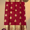 Brick Red Banarasi Warm Silk Saree with Rich Zari Weaving