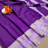 Mysore Chanderi Striped Fusion Crepe Saree – Purple & Lavender