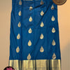 Peacock Blue Banarasi Warm Silk Saree with Rich Zari Weaving