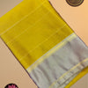 Vairaoosi Soft Silk Saree with Contrast Border & Running Blouse – Antique Gold & Silver Grey
