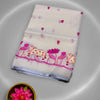 Off-White Pichwai Embroidered Kota Cotton Saree with Cow and Lotus Motifs
