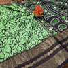 Premium Bhagalpuri Soft Silk Saree – Green & Black