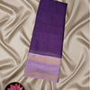 Pure Mysore Crepe Chanderi Soft Silk Saree in Royal Purple with Lavender Zari Border
