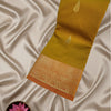 Premium Customised Kanchi Soft Silk Saree – Mustard Yellow with Antique Gold Border