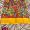 Penkalamkari Pure Bangalore Silk Saree – Hand-Painted Peacock & Floral Artwork