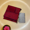 South Cotton Polka Dot Saree with Contrast Blouse