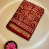 Maroon Viscose Soft Cotton Saree with Intricate Paisley Weaving