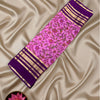 Mysore Silk Saree – Pink Floral Weave with Rich Purple Zari Border