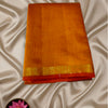 Raw Mango Pure Silk Saree with Zari Border – Mustard Orange