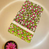 Patola Printed Chennur Cotton Saree in Green & Pink