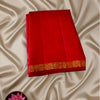 Pure Raw Silk Saree With Zari Border – Classic Red
