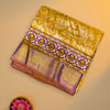 Yellow & Olive Semi Patola Silk Saree with Traditional Motifs