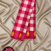 Paalum Pazhamum Checks Soft Silk Saree – Pink & Cream