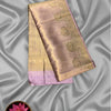 Elegant Tussar Tissue Silk Saree in Soft Lavender and Gold