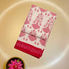Ikkat Handloom Cotton Saree in Pink & White