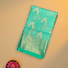 Soft Kota Silk Saree in Sea Green with Gold Bird Motifs & Rich Zari Border
