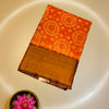 Everyday Cotton Bandhini Print Saree – Orange & Brown