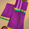 Pure Narayanpet Cotton Unstitched Salwar Material – Purple (3 Pc Set)