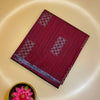 Maroon Raw Silk Saree with Elegant Silver Woven Motifs