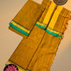 Pure Narayanpet Cotton Unstitched Salwar Material – Mustard Yellow (3 Pc Set)