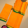 Pure Narayanpet Cotton Unstitched Salwar Material – Bright Orange (3 Pc Set)