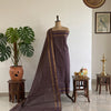 Authentic 120 Count Pure Chettinad Cotton Salwar Material – Coffee Brown with Traditional Zari Border