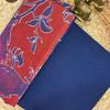 Pure Cotton Plain Unstitched Top with Kalamkari Cotton Dupatta – Navy Blue & Rust