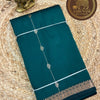 Maheshwari Pure Soft Silk Saree with Vairaoosi Pattern & Zari Border – Maragatha Green