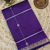 Maheshwari Pure Soft Silk Saree with Vairaoosi Pattern & Zari Border – Kathripoo Purple