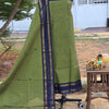 Authentic 120 Count Pure Chettinad Cotton 2-Pc Salwar Material Set with Dupatta – Olive Green & Navy Blue